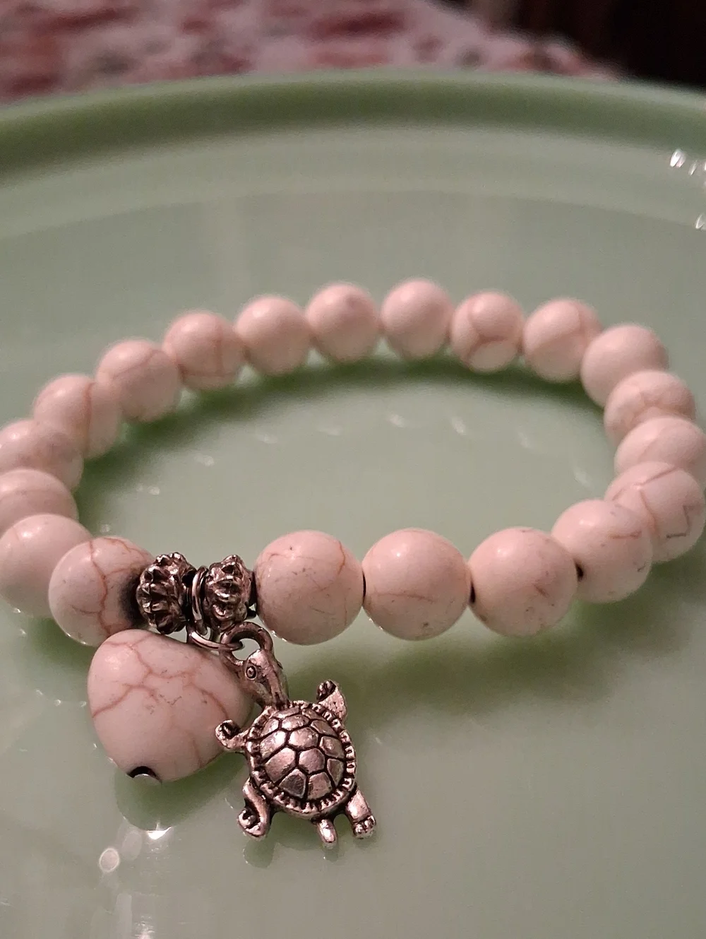 Silver Sea Turtle 8MM Gemstone Healing Chakra Bracelet
